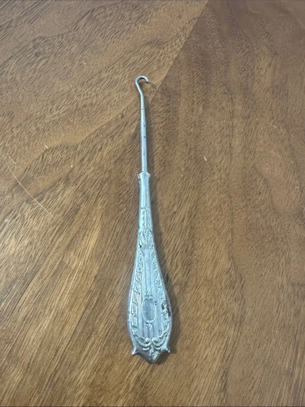 Vintage-Style Silver Buttonhook - Decorative Home Accent